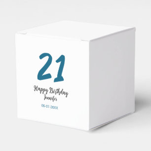 Ballotins 21 ans audacieux lettre bleue simple minimum