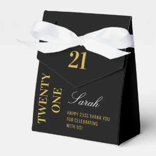 Ballotins 21e anniversaire Elegant Black & Gold Party Cockta