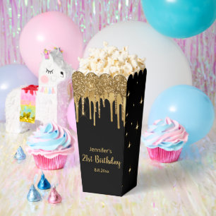 Ballotins 21e anniversaire noir parties scintillant dorées g