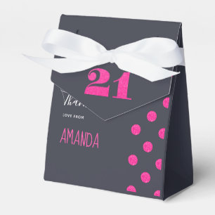 Ballotins 21e anniversaire parties scintillant rose-chaud pe