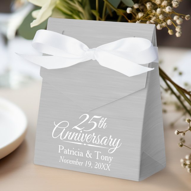Ballotins 25e anniversaire du Mariage Personnalisé (Personalized gift box for wedding anniversary party favors)