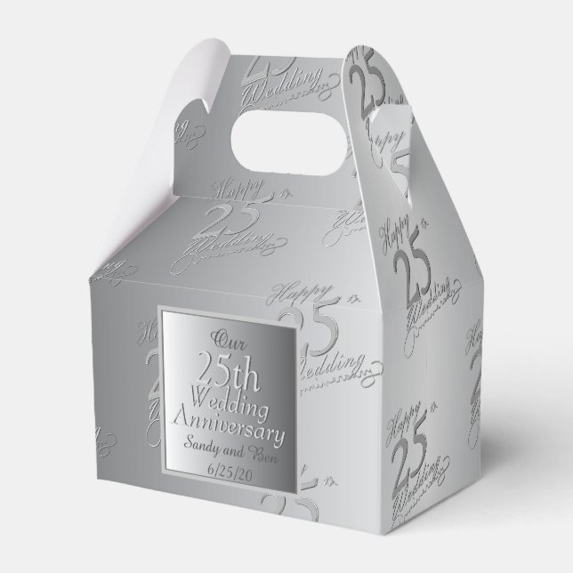 Ballotins 25e anniversaire du Mariage Silvery (Verso)