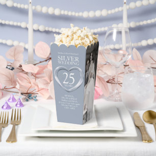 Ballotins 25e anniversaire mariage d'argent coeur