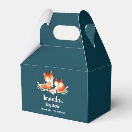 Ballotins 2 mignons petits renards rouges Baby shower d'aqua