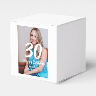 Ballotins 30e anniversaire ajouter nom date année photo blan