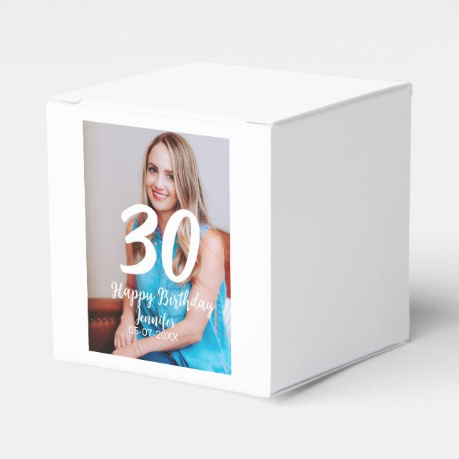 Ballotins 30e anniversaire ajouter nom date année photo blan (Verso)
