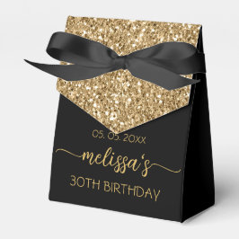 Ballotins 30e anniversaire Parties scintillant or Monogramme
