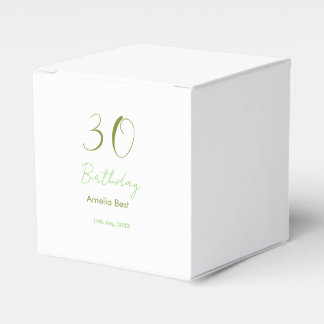 BALLOTINS 30TH BIRTHDAY GREEN NAME DATE BOLD RETRO PASTEL SI