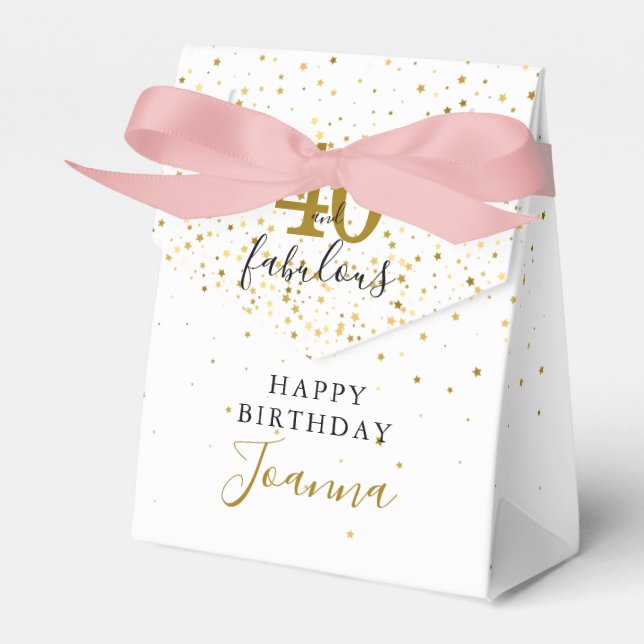 Ballotins 40 et fabuleux Anniversaire Or et noir Elegant (Verso)