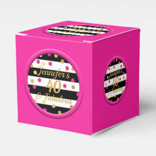 Ballotins 40 et Fabulous Hot Pink Cupcake Box