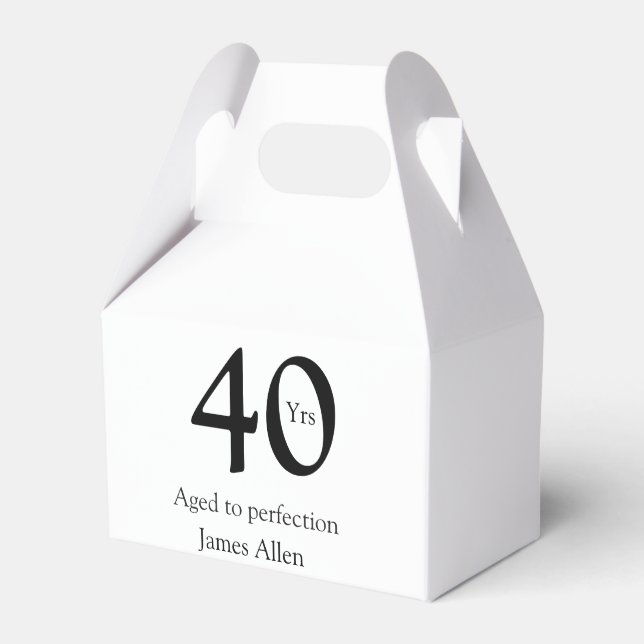 Ballotins 40 years aged to perfection birthday name simple  (Verso)