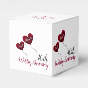 Ballotins 40e anniversaire du mariage Ruby Ballons rouges