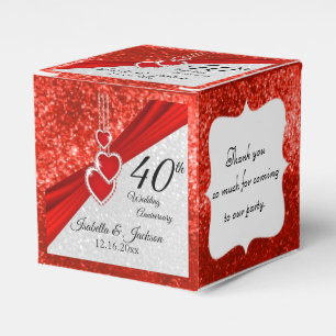 Ballotins 40e Ballotin du 40e anniversaire Bright Red et Par