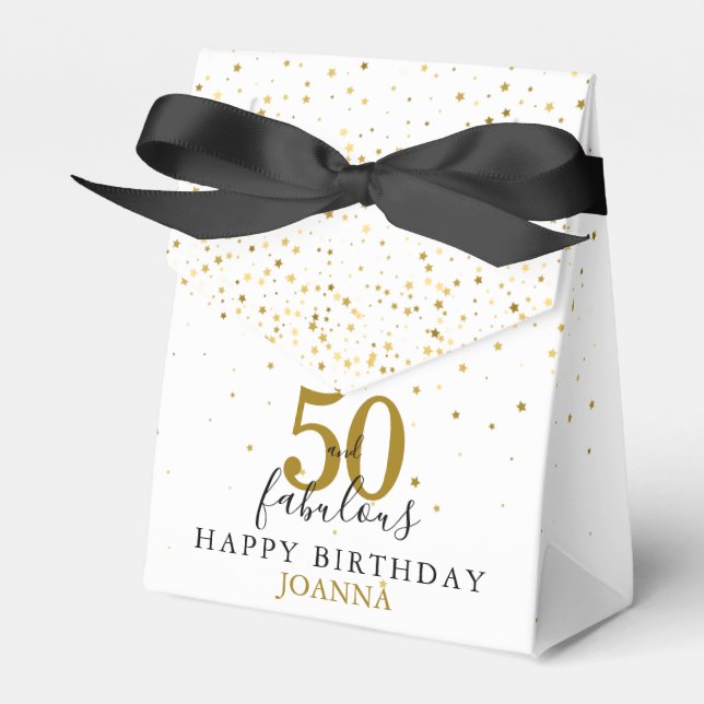 Ballotins 50 et fabuleux Anniversaire Or et noir Elegant (Verso)