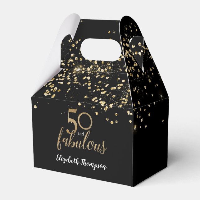 Ballotins 50 et fabuleux confetti d'or noir 50e anniversaire (Arrière)