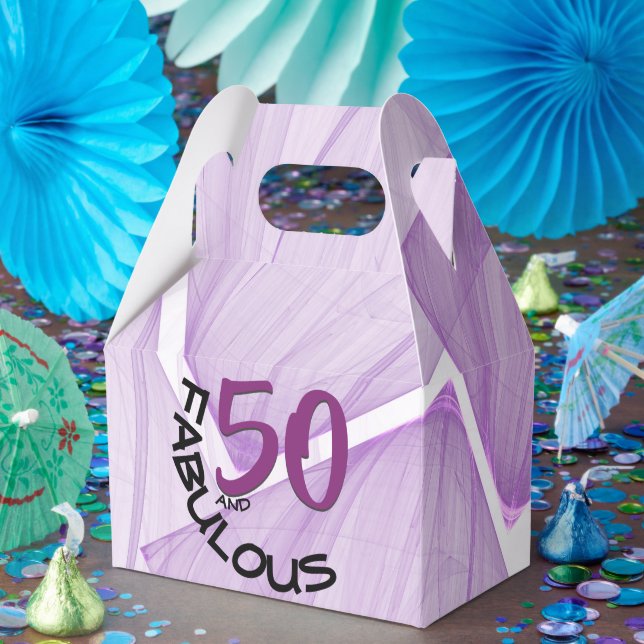 Ballotins 50 et fabuleux | Thème d'anniversaire violet et no (Fête)