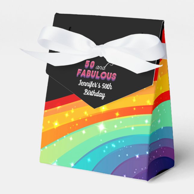 Ballotins 50 et Fabulous Rainbow Sparkle fête d'anniversaire (Verso)