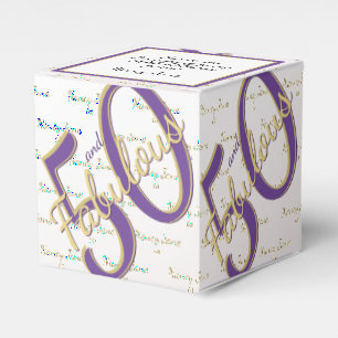 Ballotins 50 & Fabuleux Anniversaire de fête Purple/Gold Mes