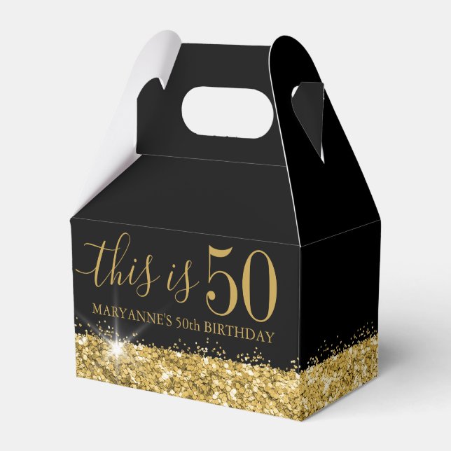 Ballotins 50e anniversaire Black Gold Parties scintillant Co (Verso)