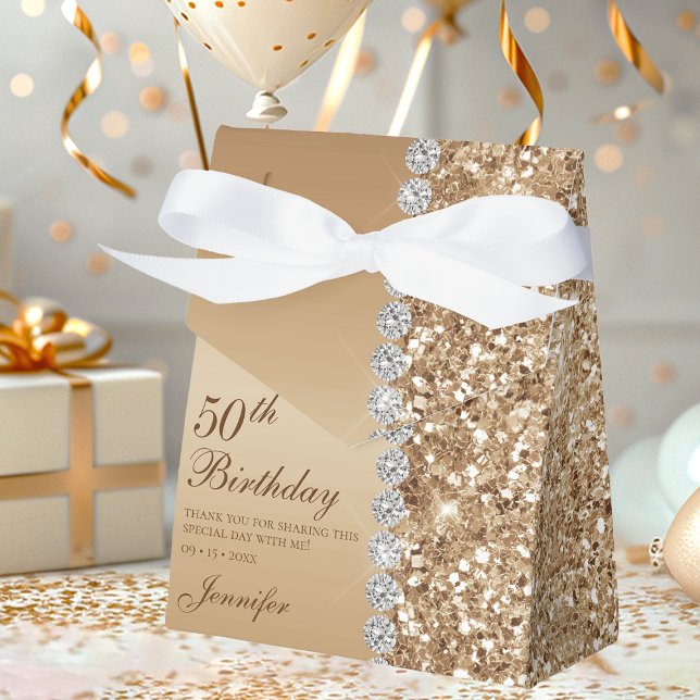 Ballotins 50e Anniversaire d'or élégant (Créateur téléchargé)