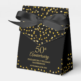 Ballotins 50e anniversaire du Mariage Coeurs noir et or