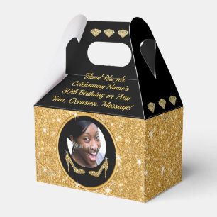 Ballotins 50e anniversaire Goodie Bag Idées, Noir et Or