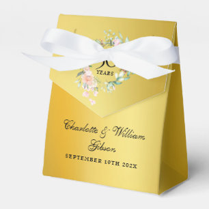 Ballotins 50e Anniversaire Mariage d'or Floral Rose