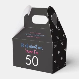 Ballotins 50e anniversaire noir et or simple élégant moderne