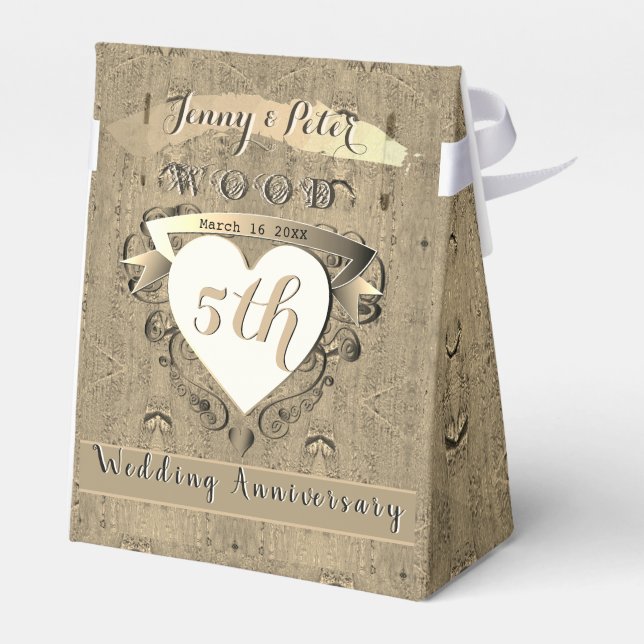 Ballotins 5e anniversaire du Mariage de bois (Arrière)