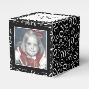 Ballotins 70e photo Keepsaké - Motif de numéro noir/blanc