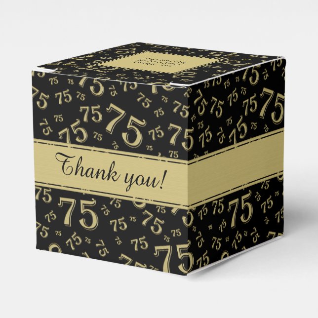 Ballotins 75e anniversaire de la fête Gold/Black Numéro moti (Verso)