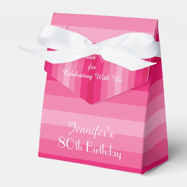 Ballotins 80e anniversaire Ballotin, Pink Stripes (Verso)