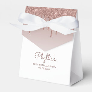 Ballotins 80e anniversaire Elegant Rose Parties scintillant 