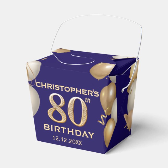 Ballotins 80e Anniversaire Marine Bleu et Ballons d'or (Verso)