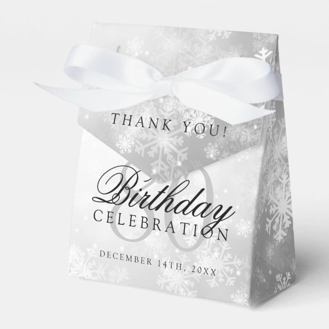 Ballotins 80e anniversaire Merci Argent hiver Wonderland (Verso)