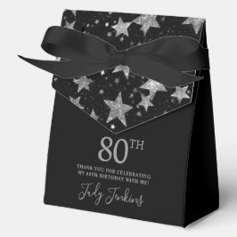 Ballotins 80th Birthday Silver Stars Thank You