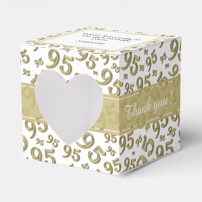 Ballotins 95e Merci Anniversaire Gold/motif numérique blanc (Verso)
