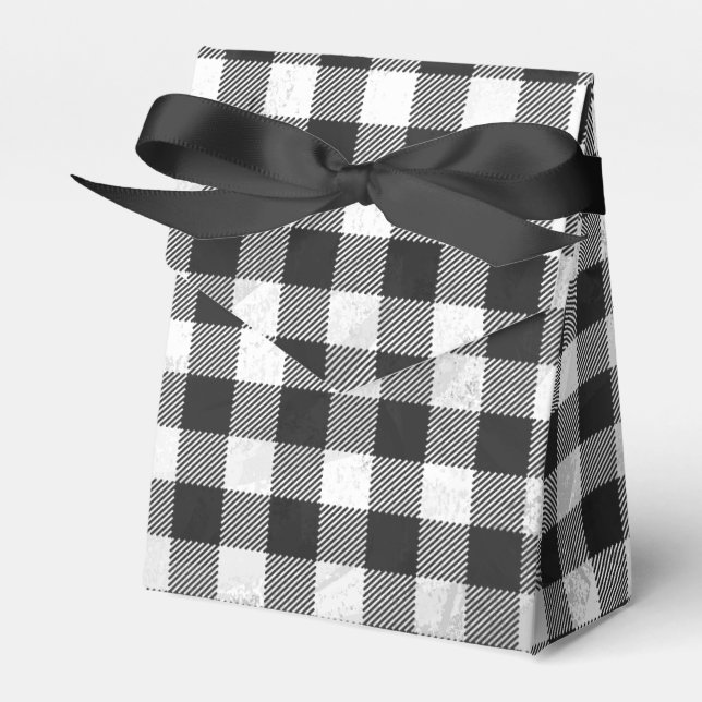 Ballotins à damiers Plaid Noir Et Blanc (Verso)