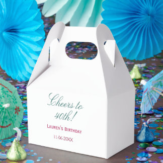 Ballotins À la 40e anniversaire nom date mauve bleu élégant