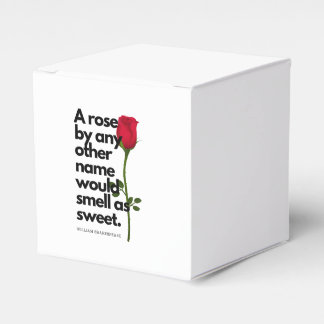 Ballotins A SHAKESPEARE POEM AND A ROSE  Favor Boxes