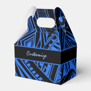 Ballotins Abstrait Tribal Noir Et Bleu