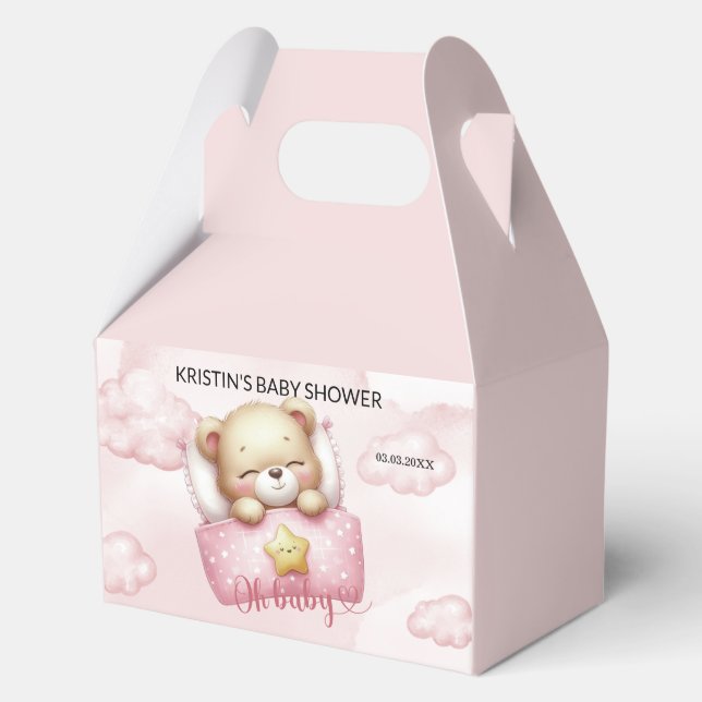 Ballotins Adorable Baby shower d'ours en peluche (Recto)