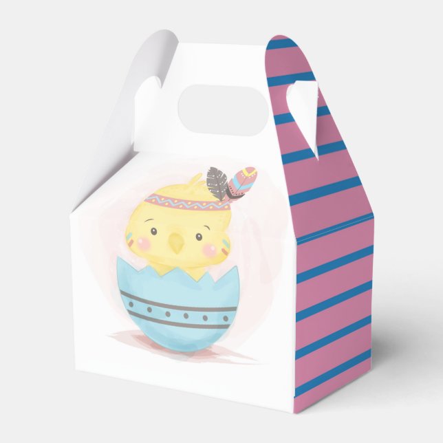 Ballotins Adorable Petit Baby shower de poulet à chapeau (Verso)