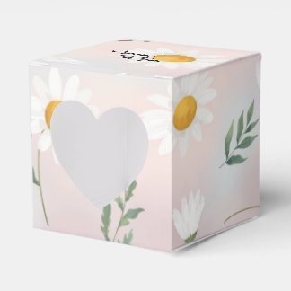 Ballotins Aesthetic Daisy Flowers Pattern Favor Box
