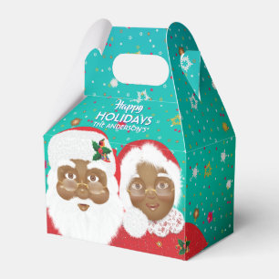 Ballotins African American Père Noël & Mme Claus Christmas