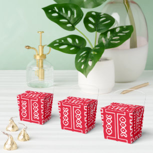 Ballotins Afro Pop Rouge Et Blanc Design Moderne De Tissu De