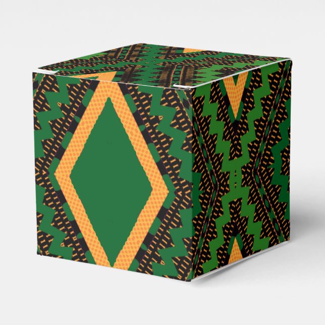 Ballotins Afro Pop vert noir et jaune Modern Mudcloth (Verso)