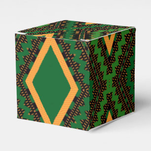 Ballotins Afro Pop Vert Noir et Jaune Mudcloth Moderne