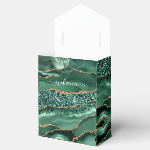 Ballotins Agate Green Gold Parties scintillant Geode Marbre 