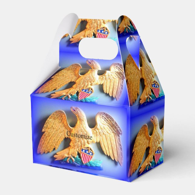 Ballotins aigle d'or sur étain de bonbons bleu (Verso)